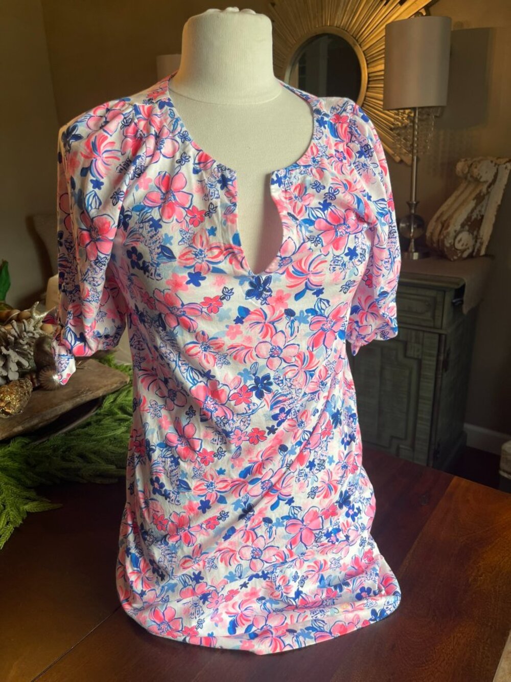 Lilly Pulitzer Easley T-Shirt Dress " Party Like A Lobster" Print Size S